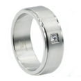 thumbnail image 1 of Mens Stainless Steel Band With Cubic Zirconia., 1 of 2