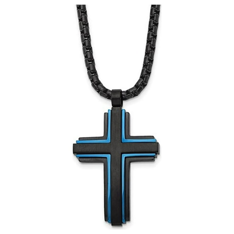 Mens cross cheap necklace walmart