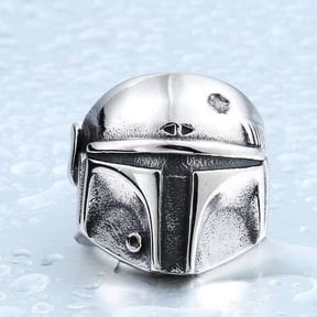 Mens Stainless Steel Cartoon Character Ring, European and American Style, Individually Packed, Ideal for Trade Fairs