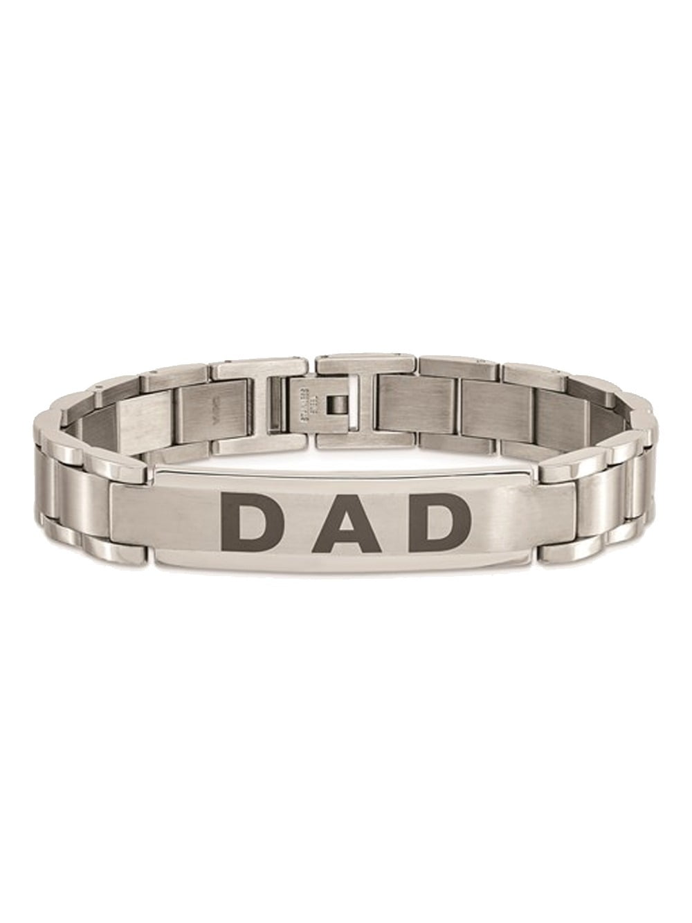 Gem & Harmony Mens Stainless Steel DAD Bracelet 8.75 inches for Men