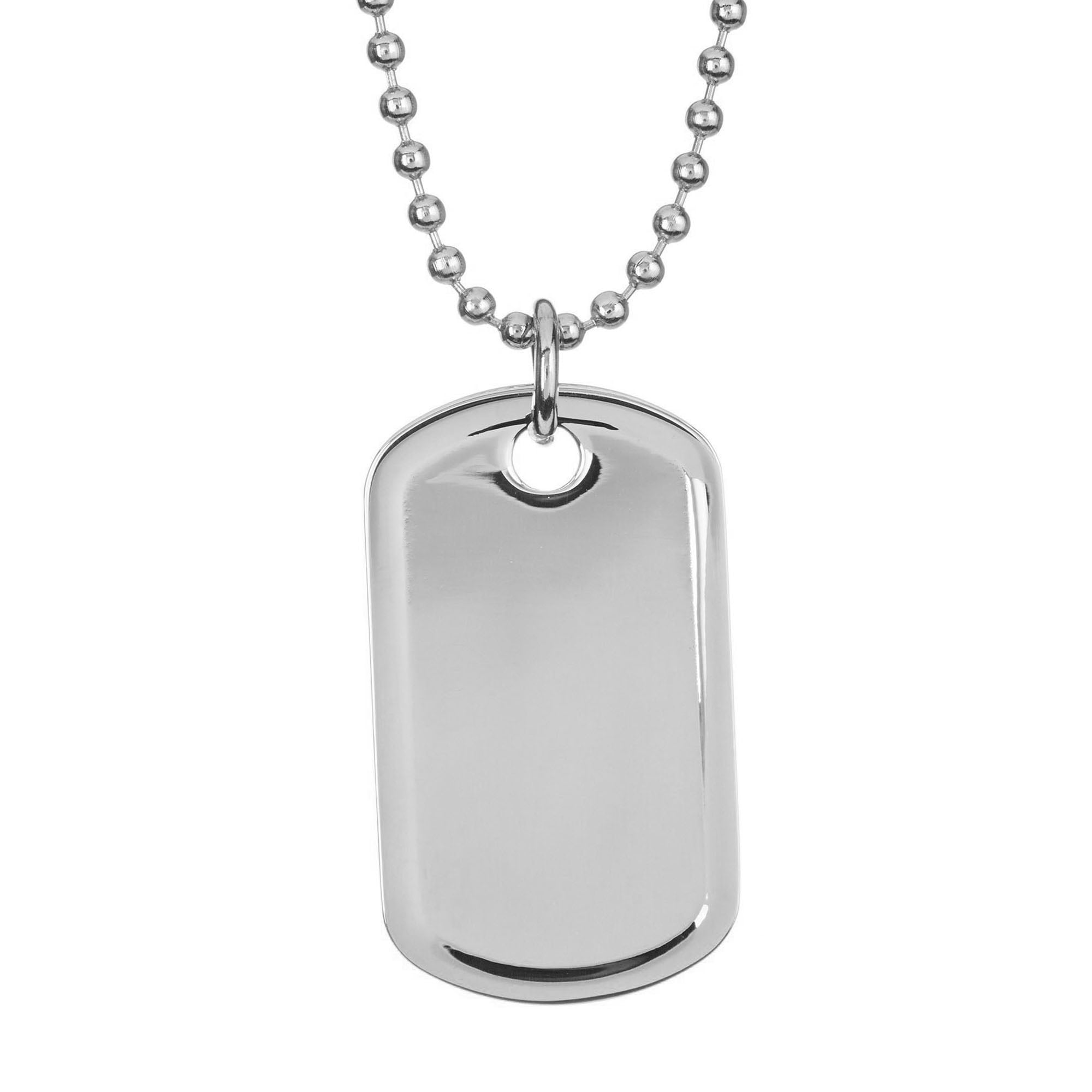 Mens Stainless Steel Dog Tag Pendant.