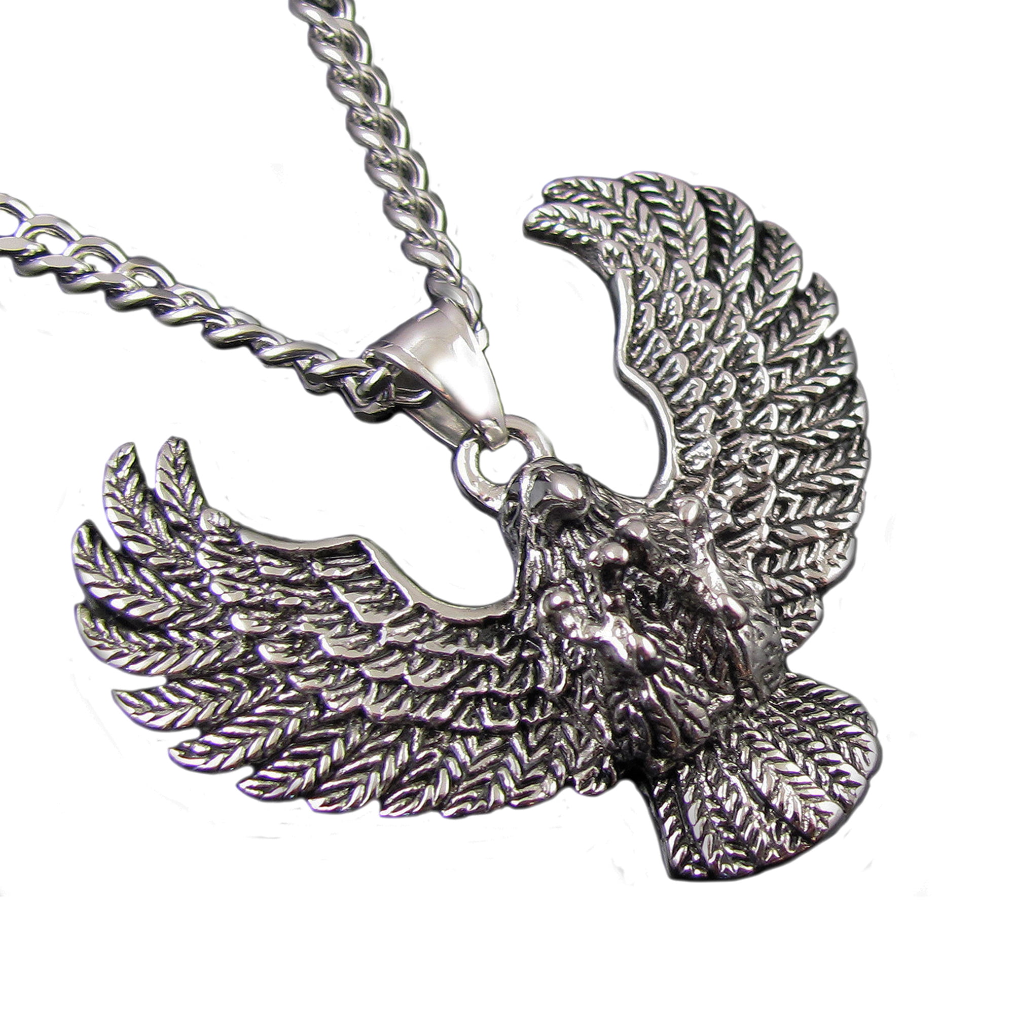 Mens Stainless Steel Eagle Pendant