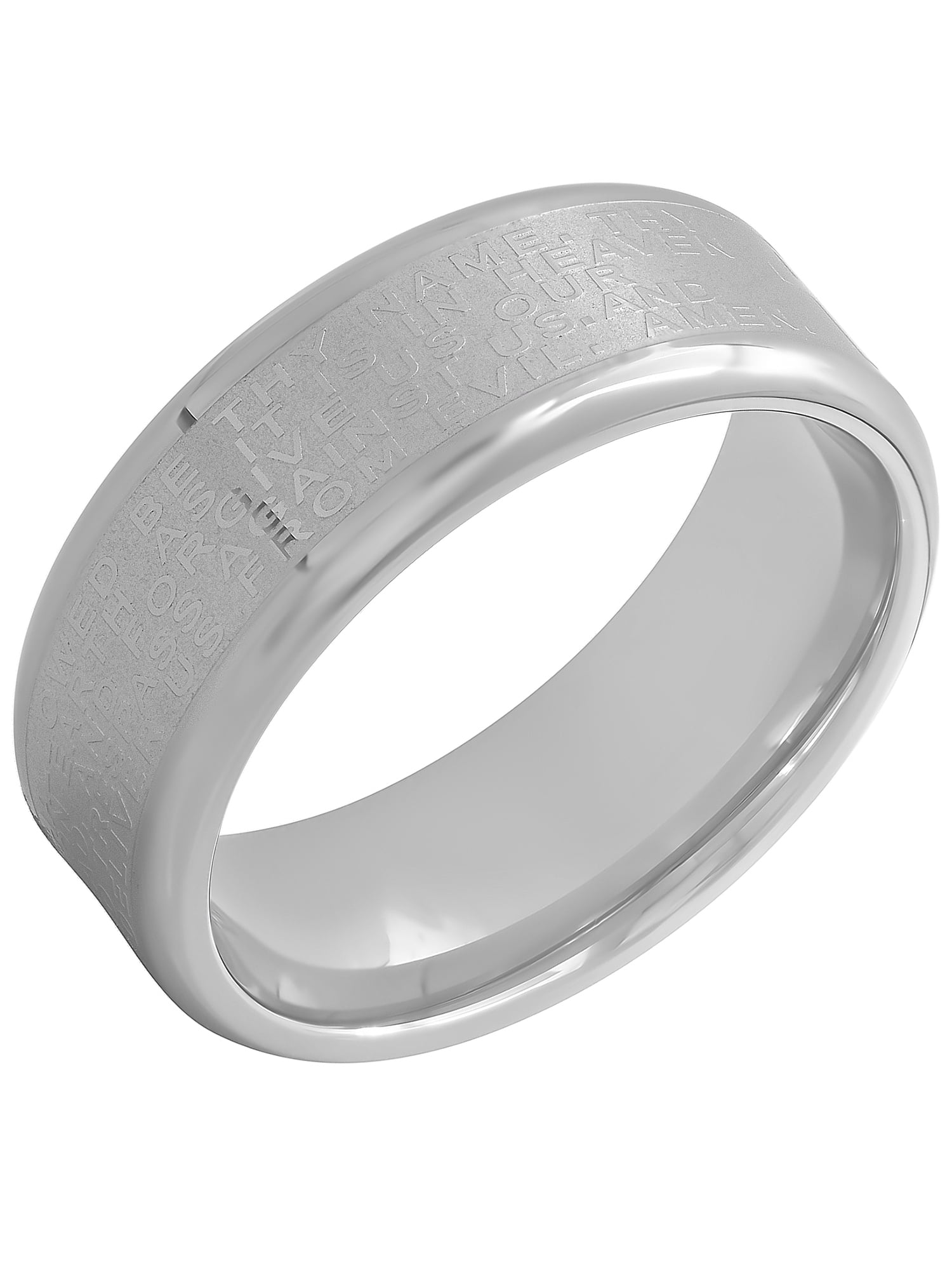 Mens Stainless Steel Lords Prayer Band Mens Ring Walmart
