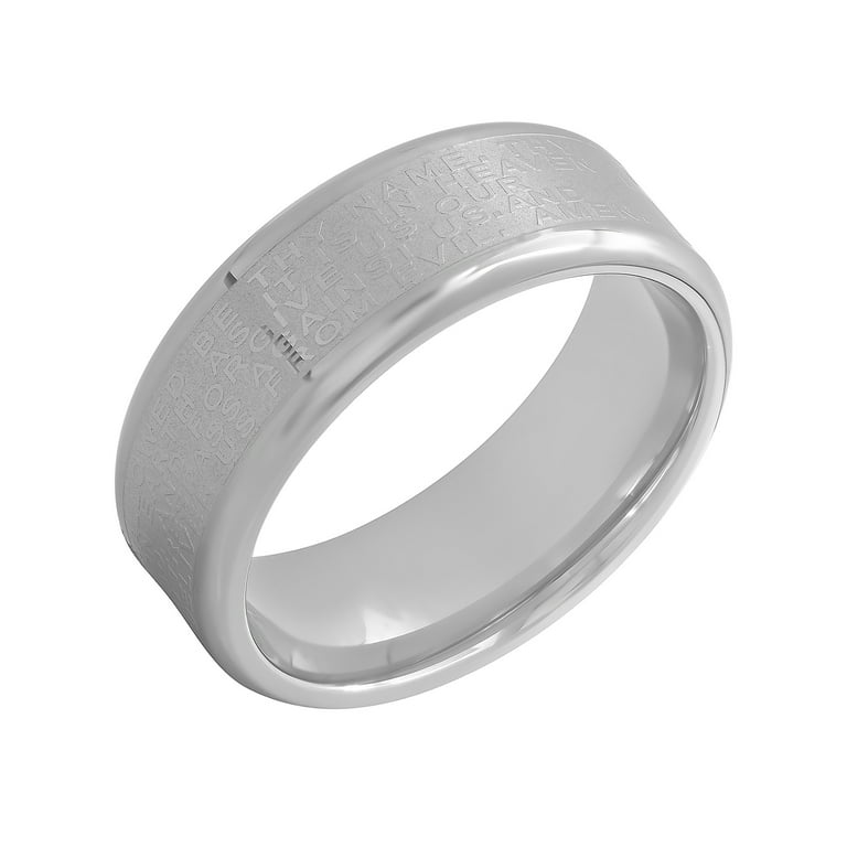 Mens Stainless Steel Lords Prayer Band Mens Ring Walmart