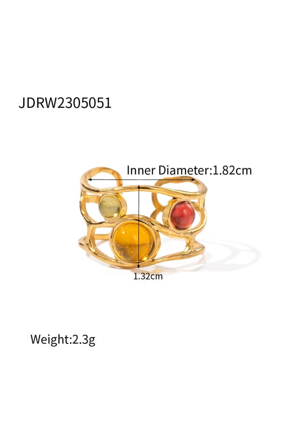 Mens Stainless Steel Split Ring Mesh Electroplated Jewelry