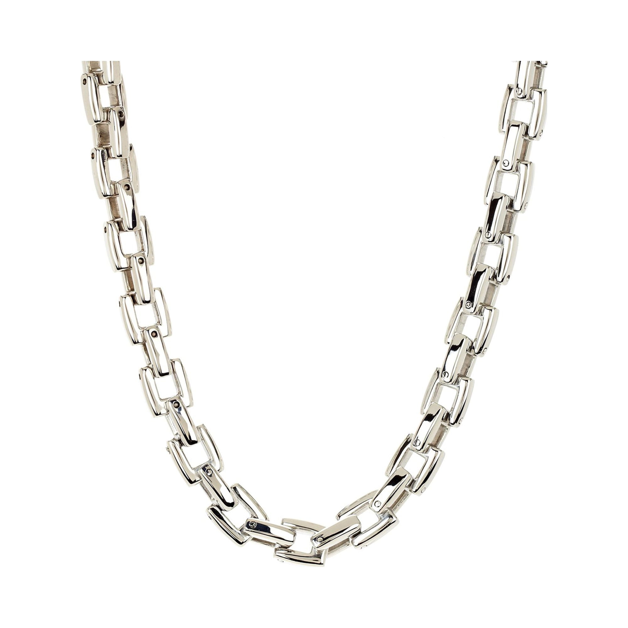 Stainless Steel Men Silver Chain Stainless Steel Necklace 16 Inch