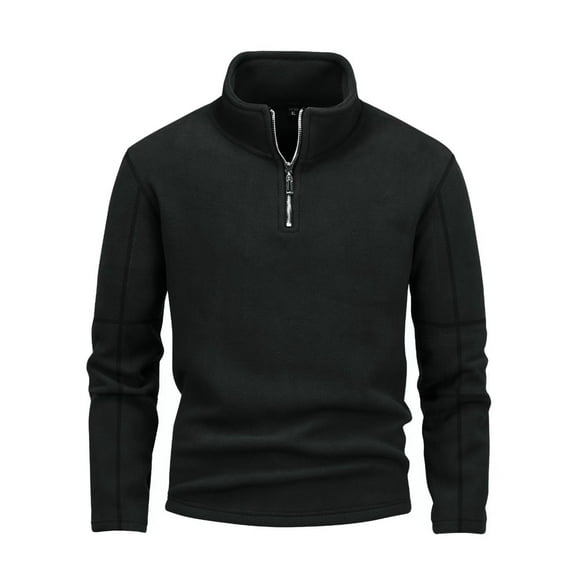 Mens Stand Collar Long Sleeve Sweatshirt Jacket Half Zip Cardigan Pullover Trendy Long Sleeve Shirts for Men Pullover Sweatshirts Soft Comfy Sweatshirt