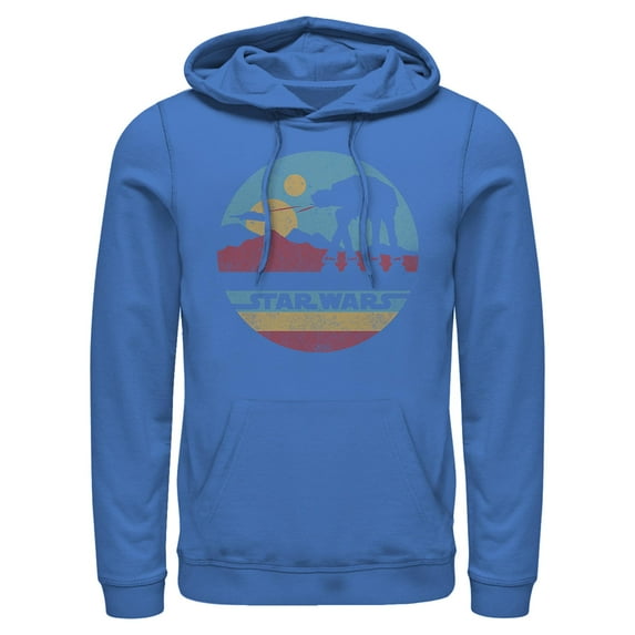 Mens Star Wars AT-AT Retro Circle Lightweight Hoodie