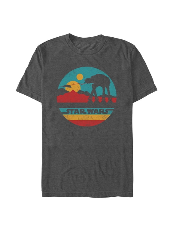 Mens Star Wars AT-AT Retro Circle T Shirt