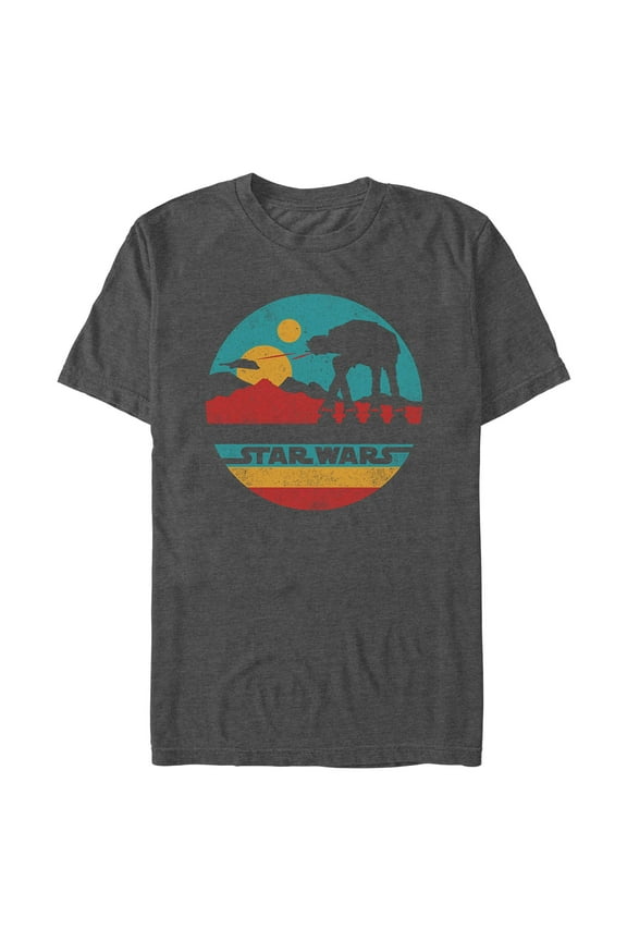 Mens Star Wars AT-AT Retro Circle T Shirt