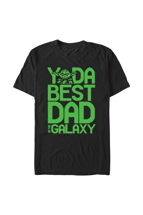 Mens Star Wars Animated Yoda Best Dad T Shirt