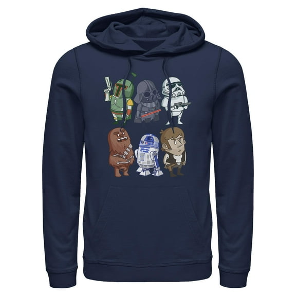 Mens Star Wars Cartoon Crew Lightweight Hoodie
