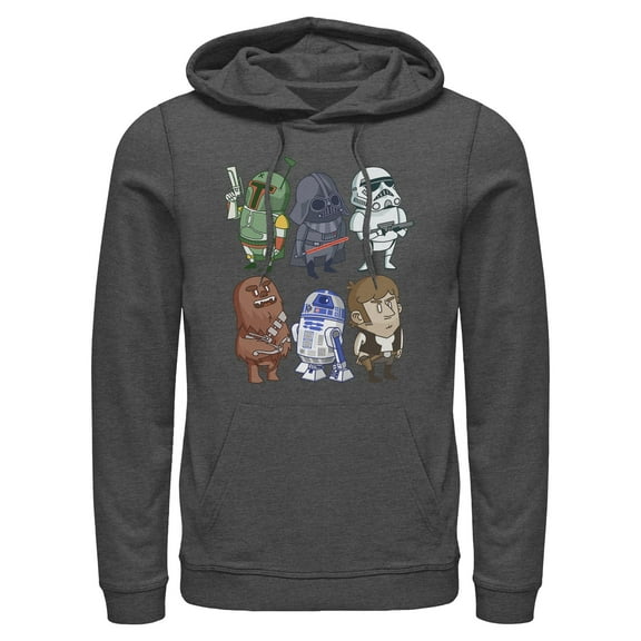 Mens Star Wars Cartoon Crew Lightweight Hoodie