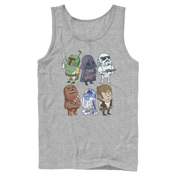 Mens Star Wars Cartoon Crew Tank Top