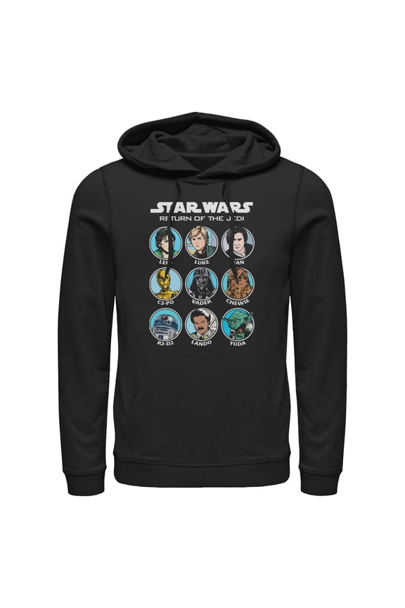 Mens Star Wars Cartoon Portraits Lightweight Hoodie