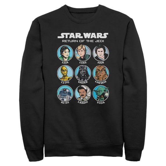 Mens Star Wars Cartoon Portraits Sweatshirt