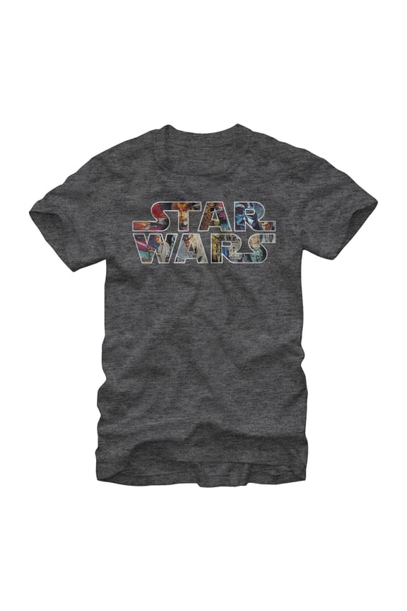 Mens Star Wars Classic Poster Logo T-Shirt