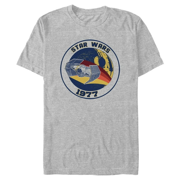 Mens Star Wars Colorful Retro Stripes TIE Fighter 1977 T Shirt