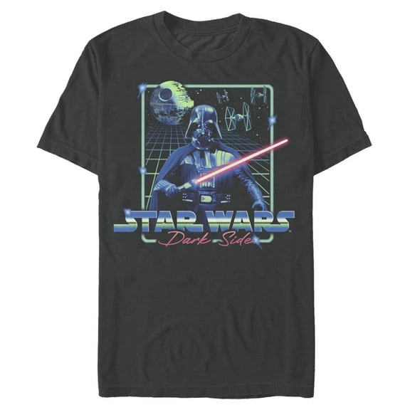 Mens Star Wars Dark Side Neon Grid T Shirt