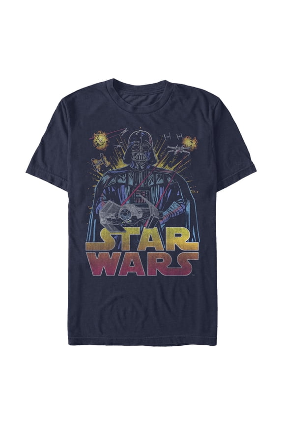 Mens Star Wars Darth Vader Battle T Shirt