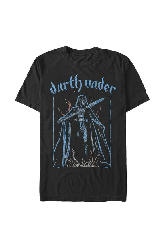 Mens Star Wars Darth Vader Flames T Shirt