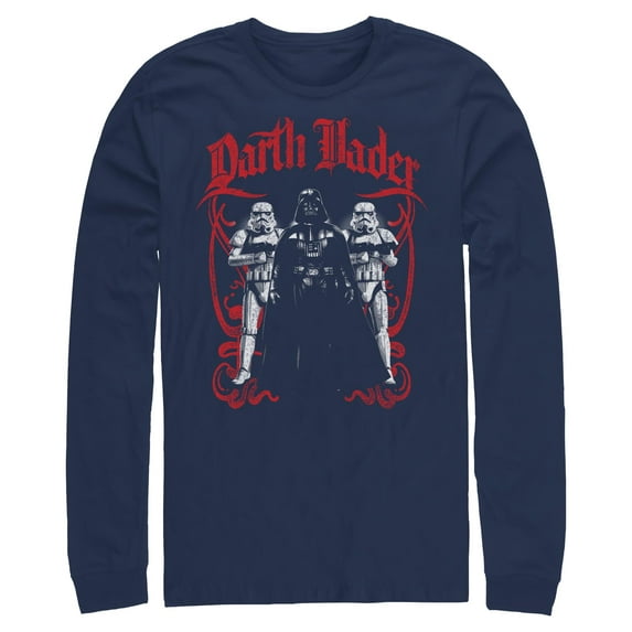 Mens Star Wars Darth Vader and Stormtrooper Pose Long Sleeve Shirt