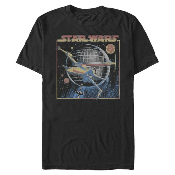 Mens Star Wars Death Star And Starfigther T Shirt