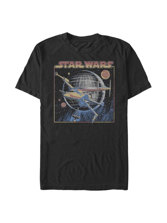 Mens Star Wars Death Star And Starfigther T Shirt