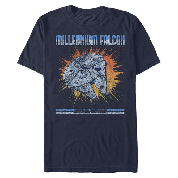 Mens Star Wars Distressed Falcon Logo T Shirt