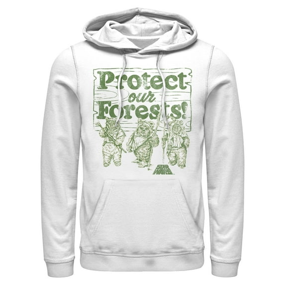 Mens Star Wars Ewok Protect Our Forests Lightweight Hoodie