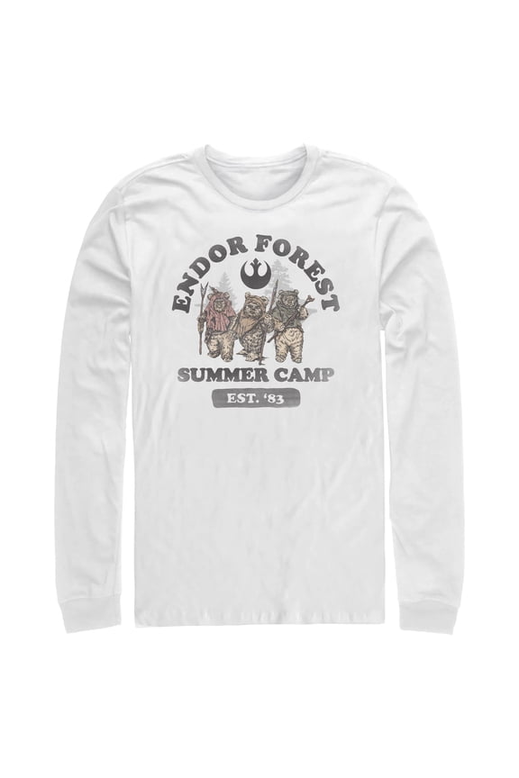 Mens Star Wars Forest of Endor Summer Camp '83 Long Sleeve Shirt