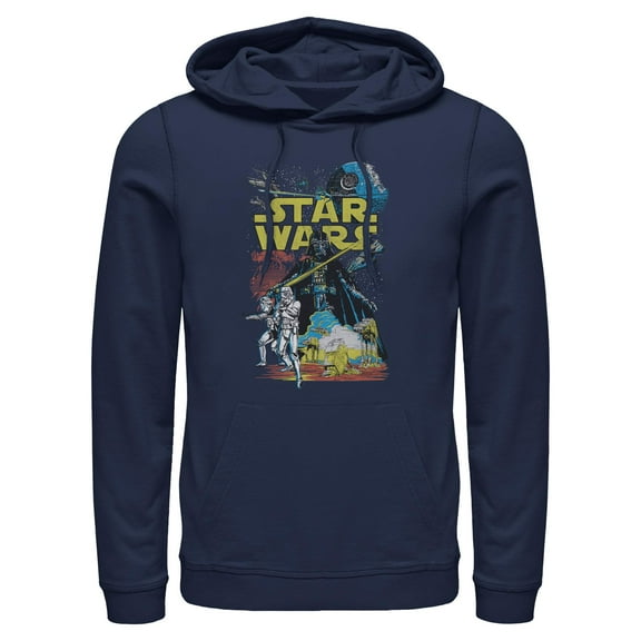Mens Star Wars Galactic Comic Cover Lightweight Hoodie