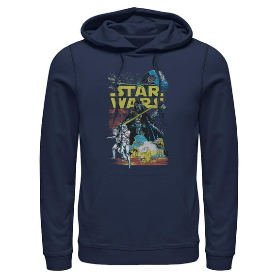Mens Star Wars Galactic Comic Cover Lightweight Hoodie