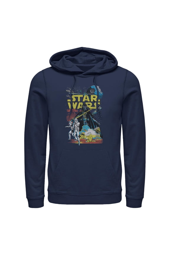 Mens Star Wars Galactic Comic Cover Lightweight Hoodie