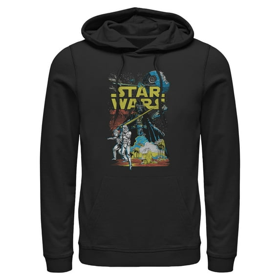 Mens Star Wars Galactic Comic Cover Lightweight Hoodie