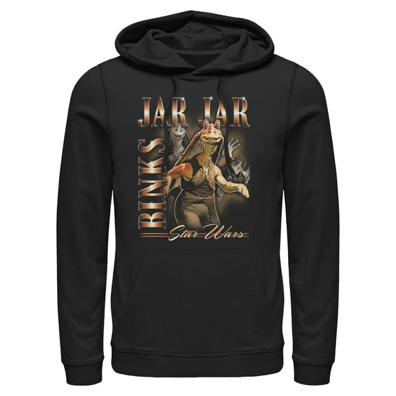 Mens Star Wars Jar Jar Binks Collage Lightweight Hoodie