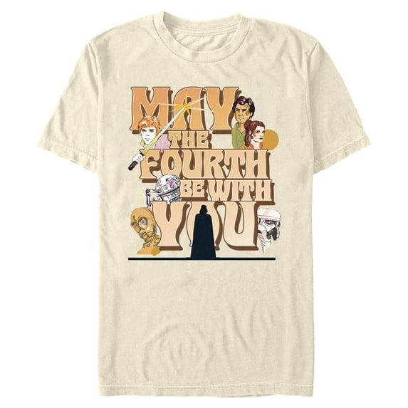 Mens Star Wars May The Fourth Be Retro T Shirt