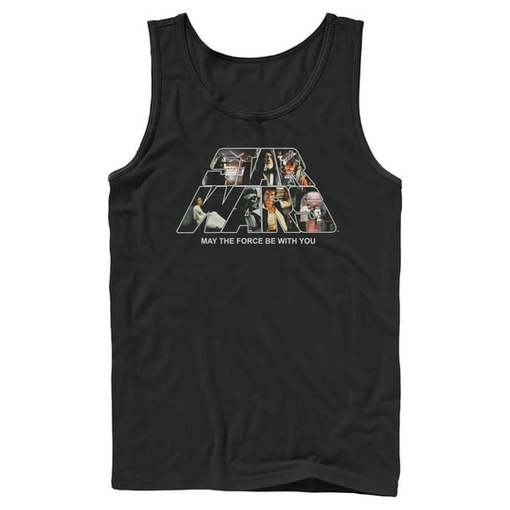 Mens Star Wars May the Force Be With You Bold Logo Tank Top