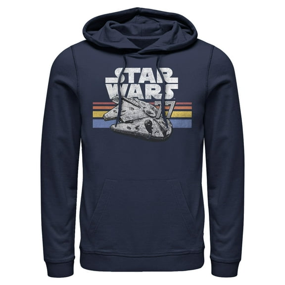 Mens Star Wars Millennium Falcon 77' Vintage Stripes Lightweight Hoodie