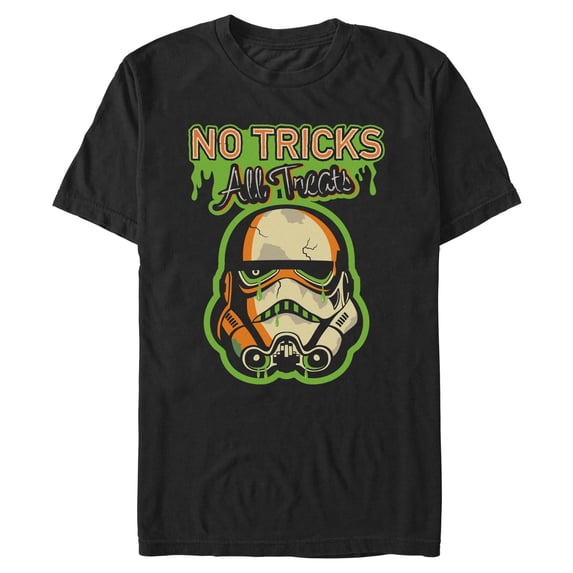 Mens Star Wars No Tricks All Treats Zombified Stormtrooper T Shirt
