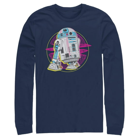 Mens Star Wars R2-D2 Retro Vibes Long Sleeve Shirt