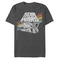 thumbnail image 1 of Mens Star Wars Retro 77 Millennium Falcon Stripes T Shirt, 1 of 5