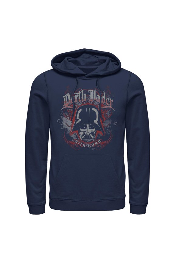 Mens Star Wars Sith Lord Darth Vader Face Lightweight Hoodie