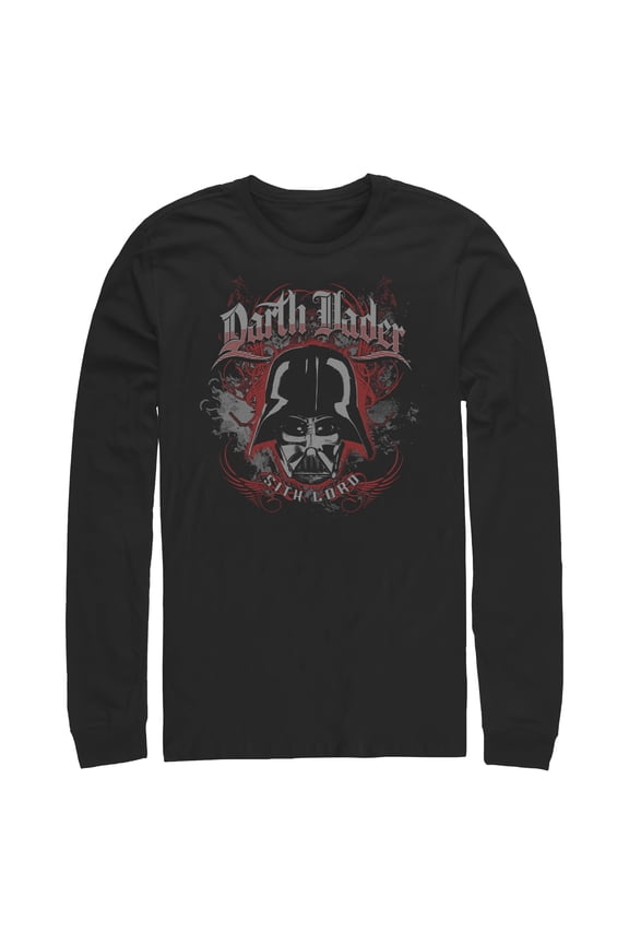 Mens Star Wars Sith Lord Darth Vader Face Long Sleeve Shirt