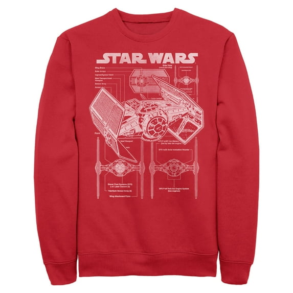 Mens Star Wars TIE Fighter Schematic Sweatshirt