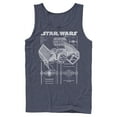 thumbnail image 1 of Mens Star Wars TIE Fighter Schematic Tank Top, 1 of 4
