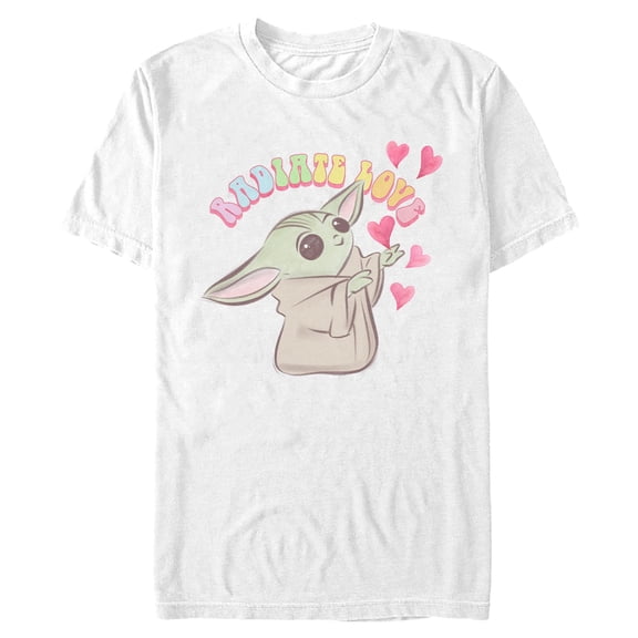 Mens Star Wars: The Mandalorian Grogu Radiate Love Colors T Shirt