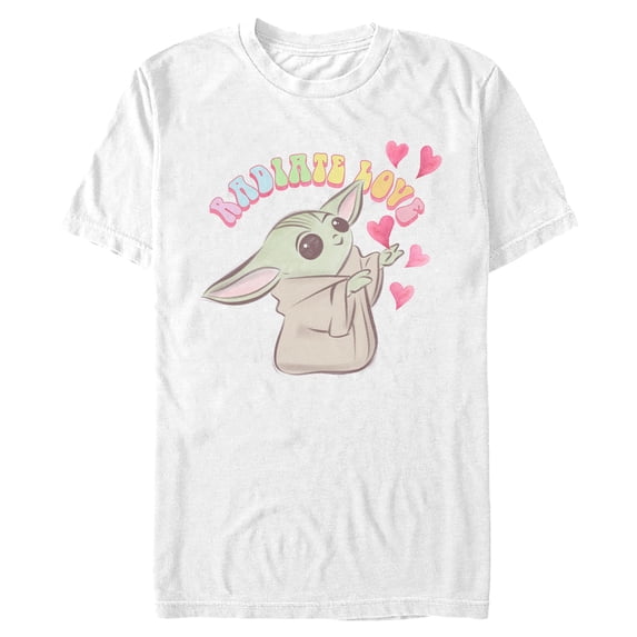 Mens Star Wars: The Mandalorian Grogu Radiate Love Colors T Shirt
