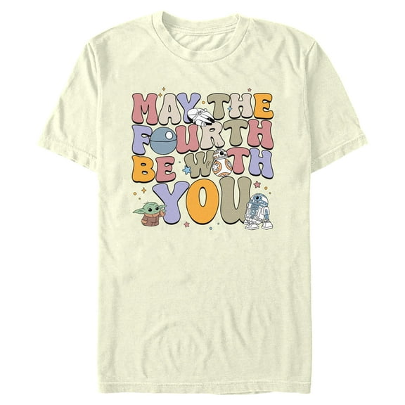 Mens Star Wars: The Mandalorian Retro Fourth Text T Shirt