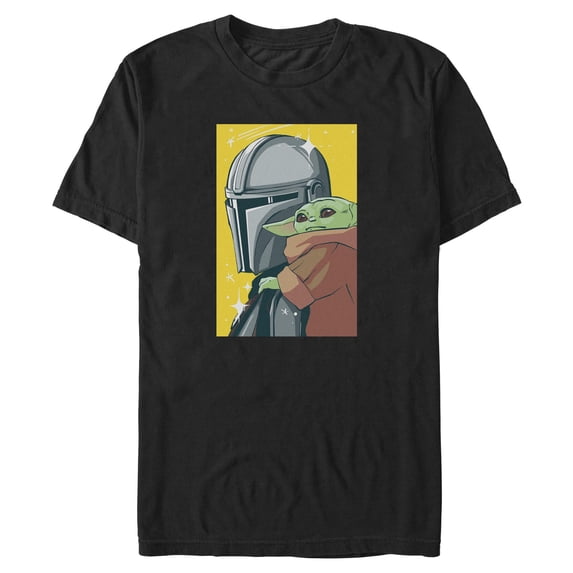 Mens Star Wars: The Mandalorian and Grogu Retro Animated The Child Art T Shirt